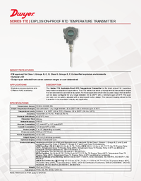 Thumbnail of document Data Sheet - TTE Explosion-Proof RTD Temp. Transmitter